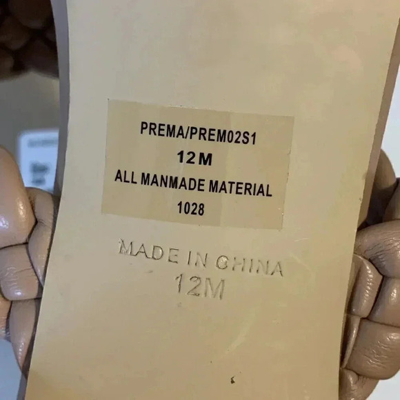 Steve Madden Tan Prema Braided Kitten Heel Sandal Size 12M - Picture 8 of 8